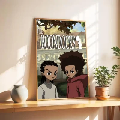 The Boondocks Cartoon Huey  Riley Wall Art