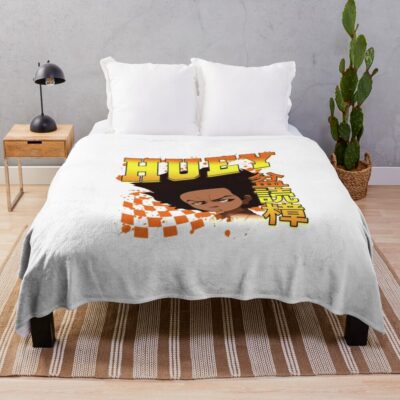 The Boondocks Huey Freeman Colofull Throw Blanket