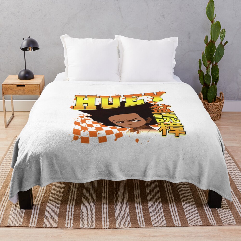 The Boondocks Huey Freeman Colofull Throw Blanket
