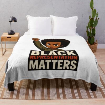 Boondocks Black Representation Matters Throw Blanket