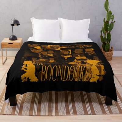 The Yellow Boondocks Throw Blanket