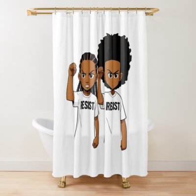 Boondocks Resist Riley And Huey Shower Curtain