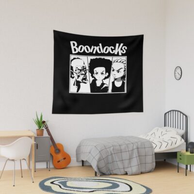 Characters Boondocks Bandw Tapestry